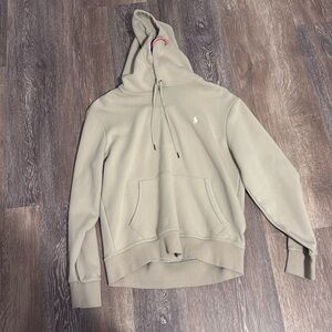polo ralph lauren hoodie tan men’s medium